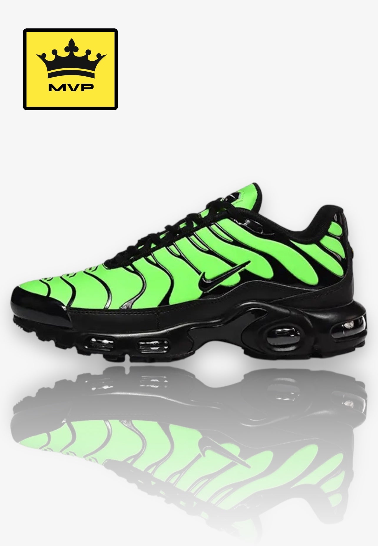 Nike Tn Air Max Plus Noir Vert / Green Change Couleur Avec Feu